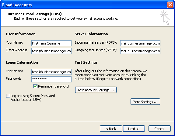 Email Settings